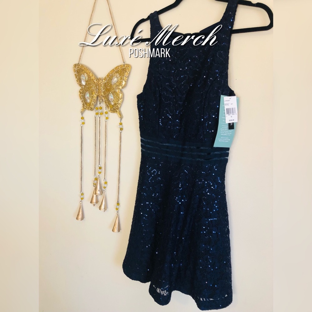 Speechless Blue Sequin Dress - Formal Dress, Party Dress, Prom Dress